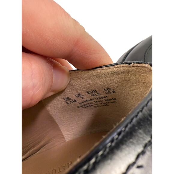 27 Edit NATURALIZER Women BELINE Black Leather Slip On Loafers SZ 9.5 M NWOB - Picture 11 of 11